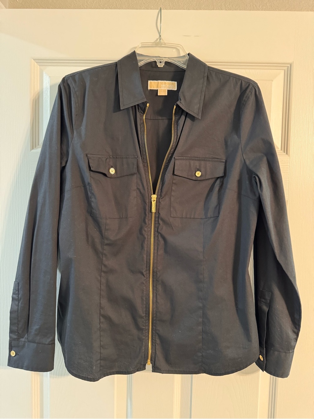 Michael Kors Black Zip Shacket